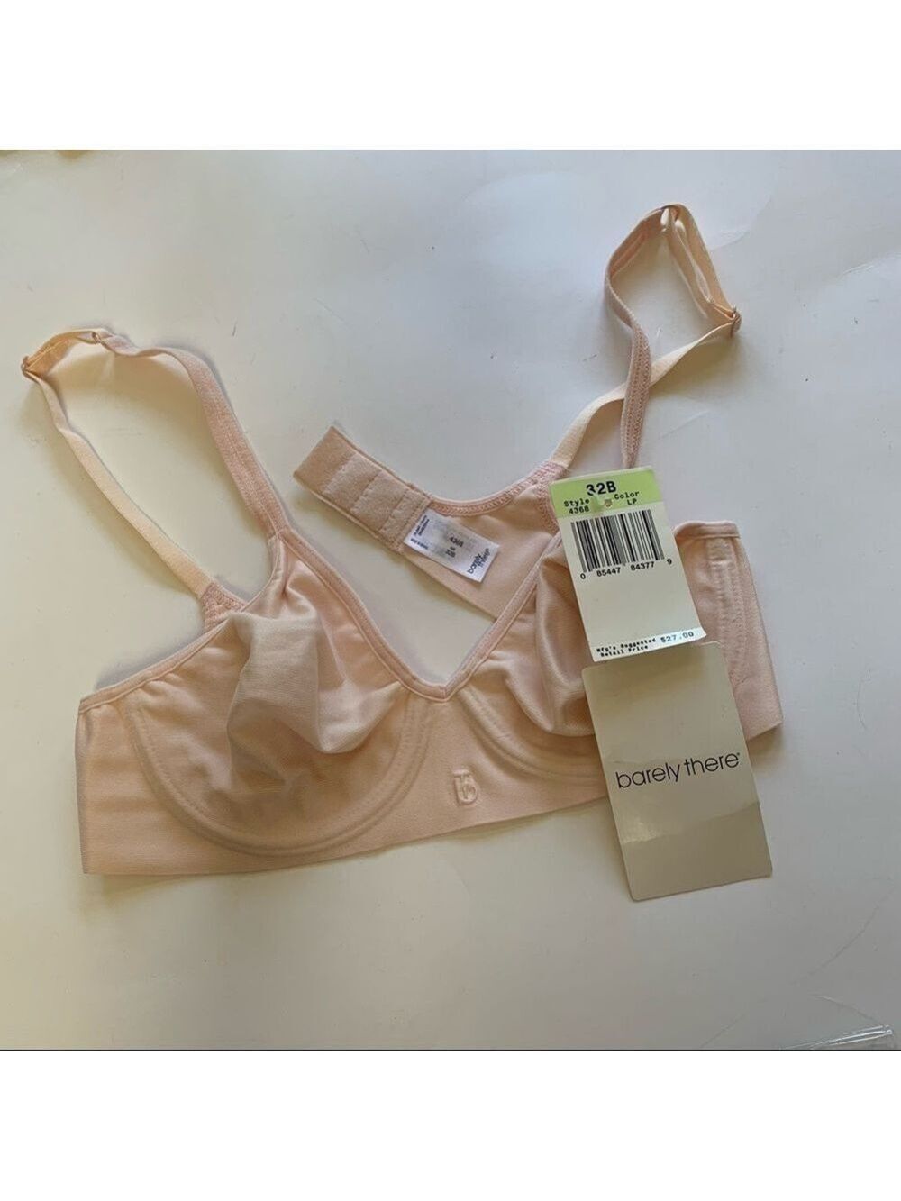 BARELY THERE  light pink natural stretchy soft cup underwire bra minimalist